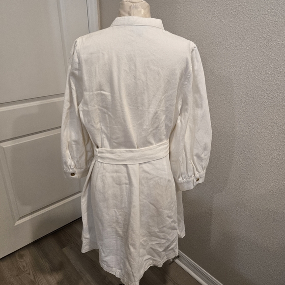 Who What Wear Puff Sleeve Cotton Denim Dress Size XXL - Picture 8 of 10